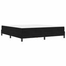 Box spring seng med madras Sort 180 x 200 cm Stof