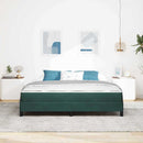 Box spring seng med madras Mørkegrøn 180 x 200 cm Stof
