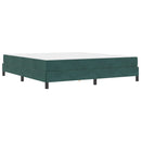 Box spring seng med madras Mørkegrøn 180 x 200 cm Stof