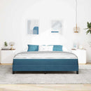 Box spring seng med madras Mørk blå 180 x 200 cm Stof