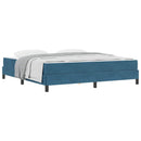 Box spring seng med madras Mørk blå 180 x 200 cm Stof
