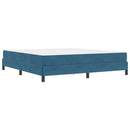 Box spring seng med madras Mørk blå 180 x 200 cm Stof