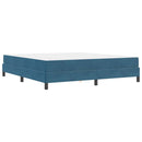 Box spring seng med madras Mørk blå 180 x 200 cm Stof
