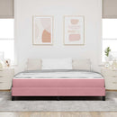 Box spring seng med madras Lyserød 180 x 200 cm Stof