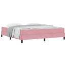 Box spring seng med madras Lyserød 180 x 200 cm Stof