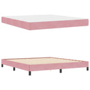 Box spring seng med madras Lyserød 180 x 200 cm Stof