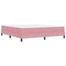 Box spring seng med madras Lyserød 180 x 200 cm Stof