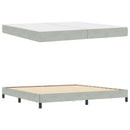 Box spring seng med madras Lysegrå 200 x 200 cm Stof