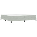 Box spring seng med madras Lysegrå 200 x 200 cm Stof