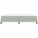 Box spring seng med madras Lysegrå 200 x 200 cm Stof