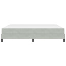 Box spring seng med madras Lysegrå 200 x 200 cm Stof