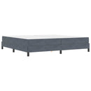 Box spring seng med madras Mørkegrå 200 x 200 cm Stof