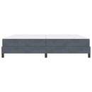 Box spring seng med madras Mørkegrå 200 x 200 cm Stof