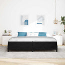 Box spring seng med madras Sort 200 x 200 cm Stof