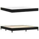 Box spring seng med madras Sort 200 x 200 cm Stof