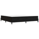 Box spring seng med madras Sort 200 x 200 cm Stof