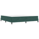 Box spring seng med madras Mørkegrøn 200 x 200 cm Stof