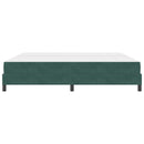 Box spring seng med madras Mørkegrøn 200 x 200 cm Stof