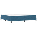 Box spring seng med madras Mørk blå 200 x 200 cm Stof