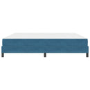 Box spring seng med madras Mørk blå 200 x 200 cm Stof