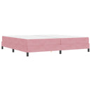 Box spring seng med madras Lyserød 200 x 200 cm Stof