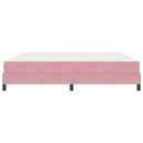 Box spring seng med madras Lyserød 200 x 200 cm Stof
