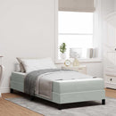 Box spring seng med madras Lysegrå 80 x 210 cm Stof