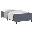 Box spring seng med madras Mørkegrå 80 x 210 cm Stof