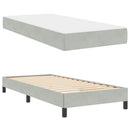 Box spring seng med madras Lysegrå 100 x 210 cm Stof