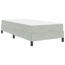 Box spring seng med madras Lysegrå 100 x 210 cm Stof
