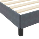 Box spring seng med madras Mørkegrå 120 x 210 cm Stof