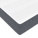 Box spring seng med madras Mørkegrå 120 x 210 cm Stof