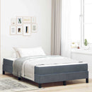 Box spring seng med madras Mørkegrå 120 x 210 cm Stof