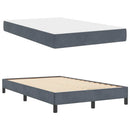 Box spring seng med madras Mørkegrå 120 x 210 cm Stof