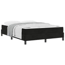 Box spring seng med madras Sort 160 x 210 cm Stof