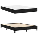 Box spring seng med madras Sort 160 x 210 cm Stof