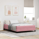 Box spring seng med madras Lyserød 160 x 210 cm Stof