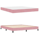 Box spring seng med madras Lyserød 180 x 210 cm Stof