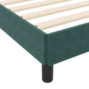 Box spring seng med madras Mørkegrøn 200 x 210 cm Stof