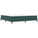 Box spring seng med madras Mørkegrøn 200 x 210 cm Stof
