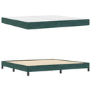 Box spring seng med madras Mørkegrøn 200 x 210 cm Stof