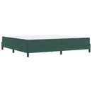 Box spring seng med madras Mørkegrøn 200 x 210 cm Stof