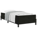 Box spring seng med madras Sort 90 x 220 cm Stof