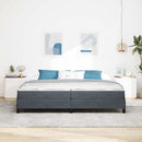 Box spring seng med madras Mørkegrå 200 x 220 cm Stof