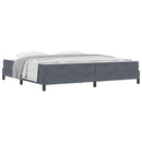 Box spring seng med madras Mørkegrå 200 x 220 cm Stof