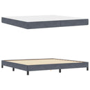 Box spring seng med madras Mørkegrå 200 x 220 cm Stof