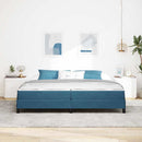 Box spring seng med madras Mørk blå 200 x 220 cm Stof
