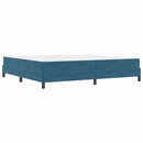 Box spring seng med madras Mørk blå 200 x 220 cm Stof