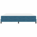 Box spring seng med madras Mørk blå 200 x 220 cm Stof