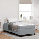 Box spring seng Lysegrå 80 x 200 cm Stof